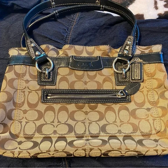 Coach | Bags | Coach Brown And Black Shoulder Bag With  display picture 1